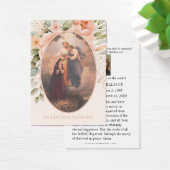 Carte de prière commémorative des funérailles de J (Bureau)