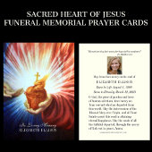 Carte de prière commémorative des funérailles de J