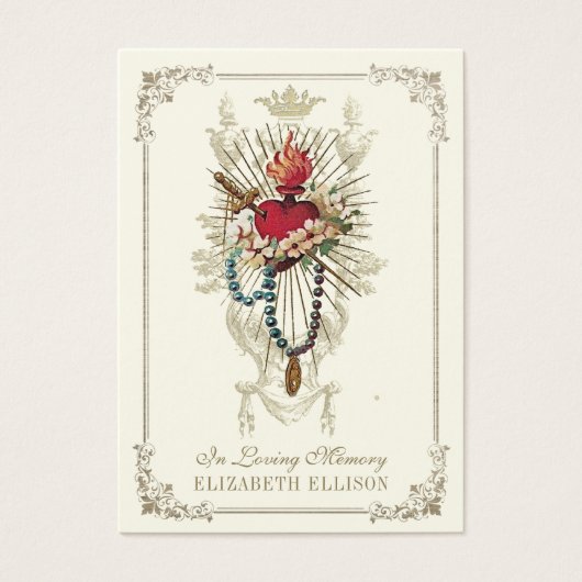 Carte de prière commémorative des funérailles de l (Devant)