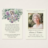 Carte de prière commémorative des funérailles de l (Devant & derrière)