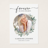 Carte de prière commémorative des funérailles flor (Devant)