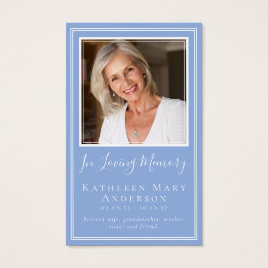 Carte de prière commémorative des funérailles papi (Devant)