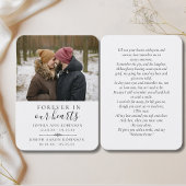 Carte de prière commémorative double photo