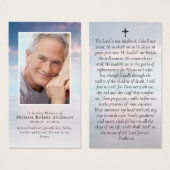 Carte de prière commémorative du coucher du soleil (Devant & derrière)