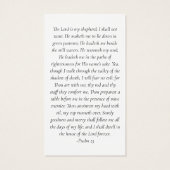 Carte de prière commémorative du coucher du soleil (Dos)