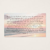 Carte de prière commémorative du coucher du soleil (Dos)