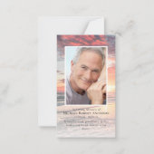 Carte de prière commémorative du coucher du soleil (Devant)