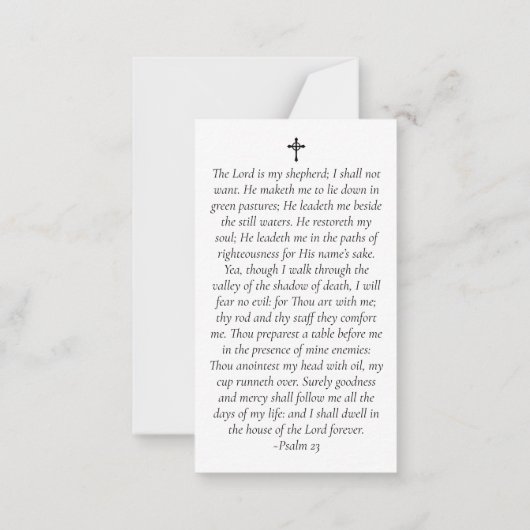 Carte de prière commémorative du coucher du soleil (Dos)