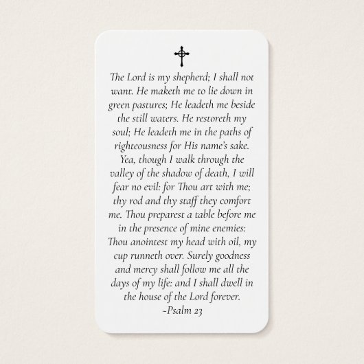 Carte de prière commémorative du coucher du soleil (Dos)