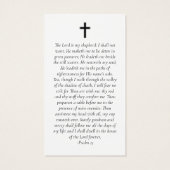 Carte de prière commémorative du coucher du soleil (Dos)