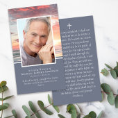 Carte de prière commémorative du coucher du soleil