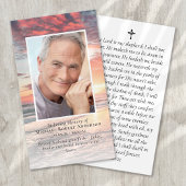 Carte de prière commémorative du coucher du soleil