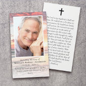 Carte de prière commémorative du coucher du soleil