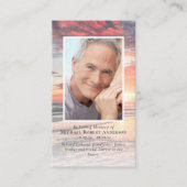 Carte de prière commémorative du coucher du soleil (Devant)