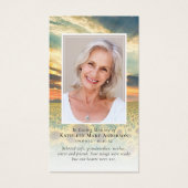 Carte de prière commémorative du coucher du soleil (Devant)