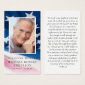 Carte de prière commémorative du drapeau américain (Devant & derrière)