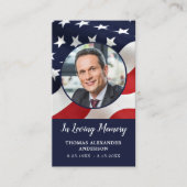 Carte de prière commémorative du drapeau américain (Devant)