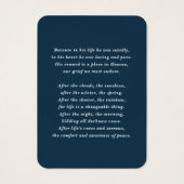 Carte de prière commémorative du drapeau américain (Dos)