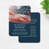 Carte de prière commémorative du drapeau américain (Bureau)