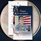 Carte de prière commémorative du drapeau américain