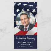 Carte de prière commémorative du drapeau américain (Devant)