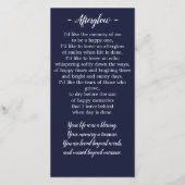 Carte de prière commémorative du drapeau américain (Dos)