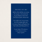 Carte de prière commémorative du drapeau américain (Dos)