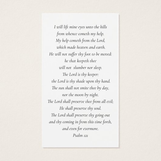 Carte de prière commémorative du papillon bleu (Dos)