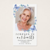 Carte de prière commémorative du papillon bleu (Devant)