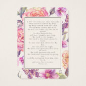 Carte de prière commémorative du papillon floral (Dos)