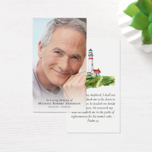 Carte de prière commémorative du phare (Bureau)