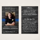 Carte de prière commémorative du policier russe (Devant & derrière)