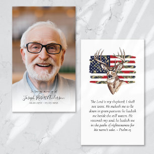 Carte de prière commémorative du stade de chasse p