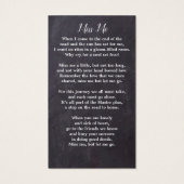 Carte de prière commémorative Élégante photo Funér (Dos)