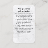 Carte de prière commémorative en marbre moderne (Dos)