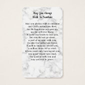 Carte de prière commémorative en marbre Premium (Dos)