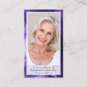 Carte de prière commémorative en marbre violet (Devant)