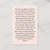 Carte de prière commémorative en mémoire d'amour (Dos)