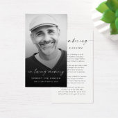 Carte de prière commémorative en mémoire d'amour (Bureau)