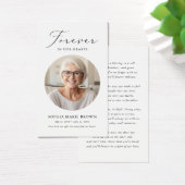 Carte de prière commémorative en mémoire d'amour (Bureau)