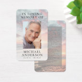 Carte de prière commémorative en mémoire d'amour (Bureau)