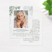 Carte de prière commémorative Eucalyptus (Bureau)