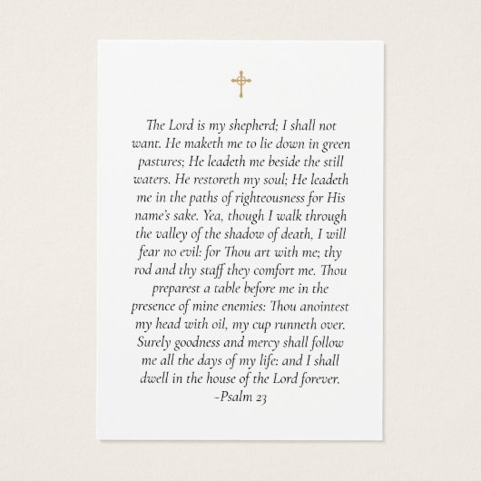 Carte de prière commémorative Eucalyptus (Dos)