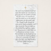 Carte de prière commémorative Eucalyptus (Dos)