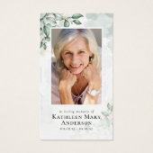 Carte de prière commémorative Eucalyptus (Devant)