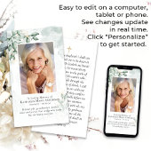 Carte de prière commémorative Eucalyptus