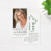 Carte de prière commémorative Eucalyptus (Bureau)