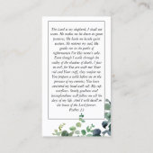 Carte de prière commémorative Eucalyptus (Dos)