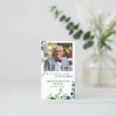 Carte de prière commémorative Eucalyptus (Debout devant)