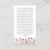 Carte de prière commémorative fleur sauvage In Lov (Dos)